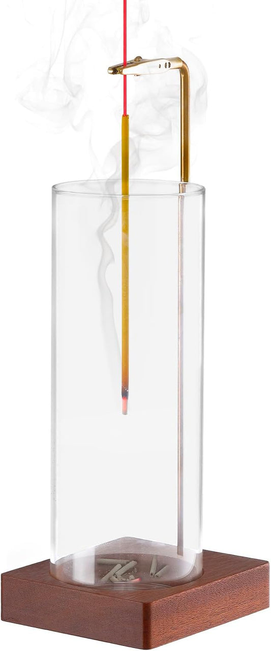 Insence-Stick Holder Ash Catcher with Removable Glass